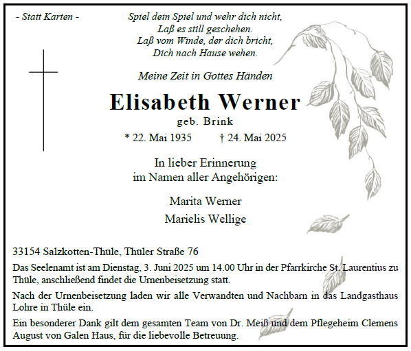 Werner Elisabeth Internet