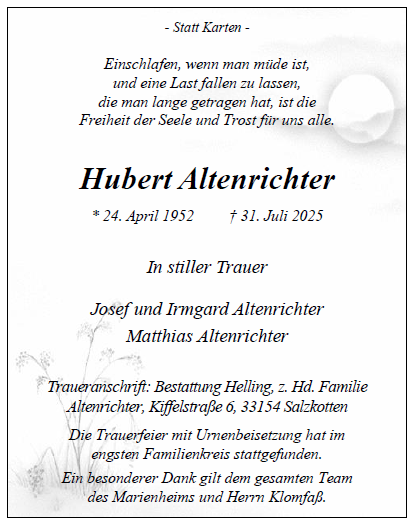 Altenrichter Hubert Internet