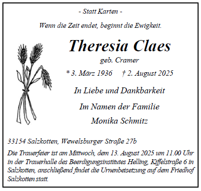 Claes Theresia Internet