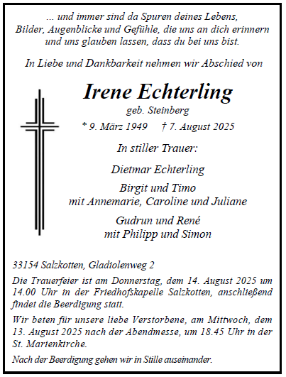 Echterling Irene Internet