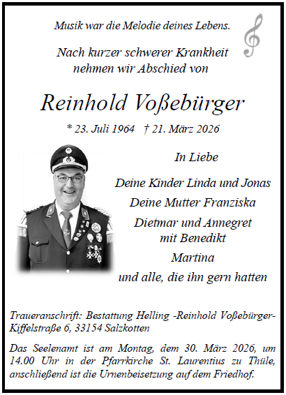 Voßebürger Reinhold Internet