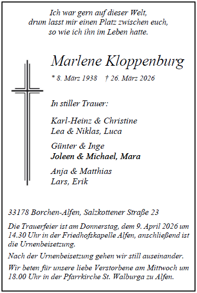 Kloppenburg Marlene Internet