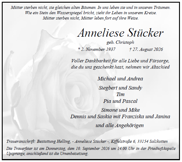 Stücker Anneliese Internet